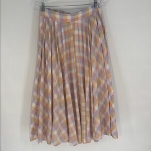 Mable Plaid Pastel Skirt size L